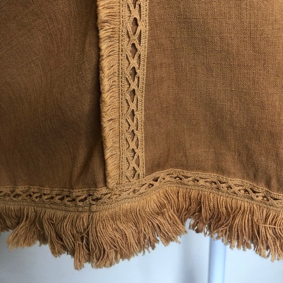 J.O.A. Brown Medium Halter Top Sleeveless Fringe Bohemian Festival Festival - Picture 11 of 16